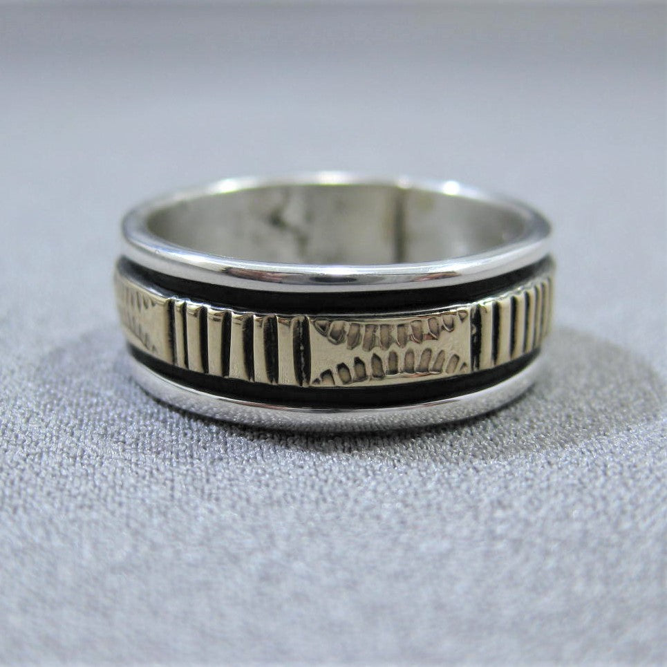 14K & Silver Ring by Bruce Morgan