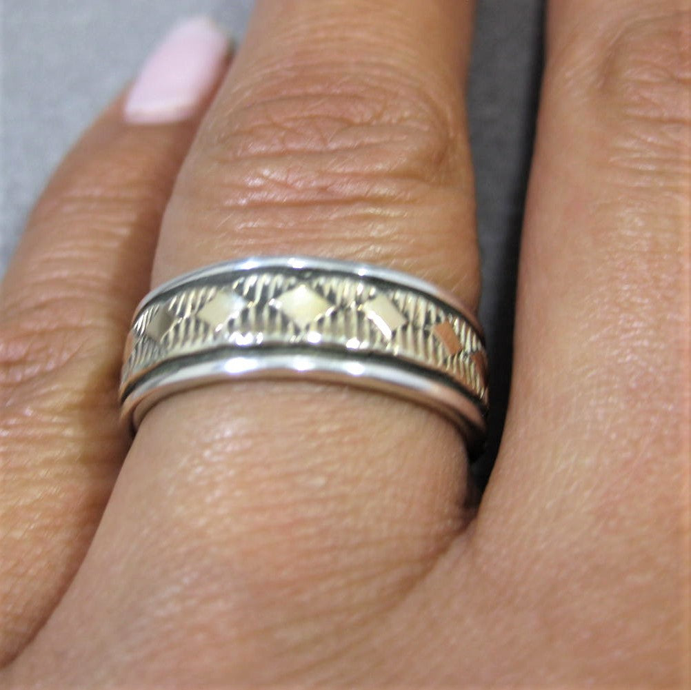 14K & Silver Ring by Bruce Morgan