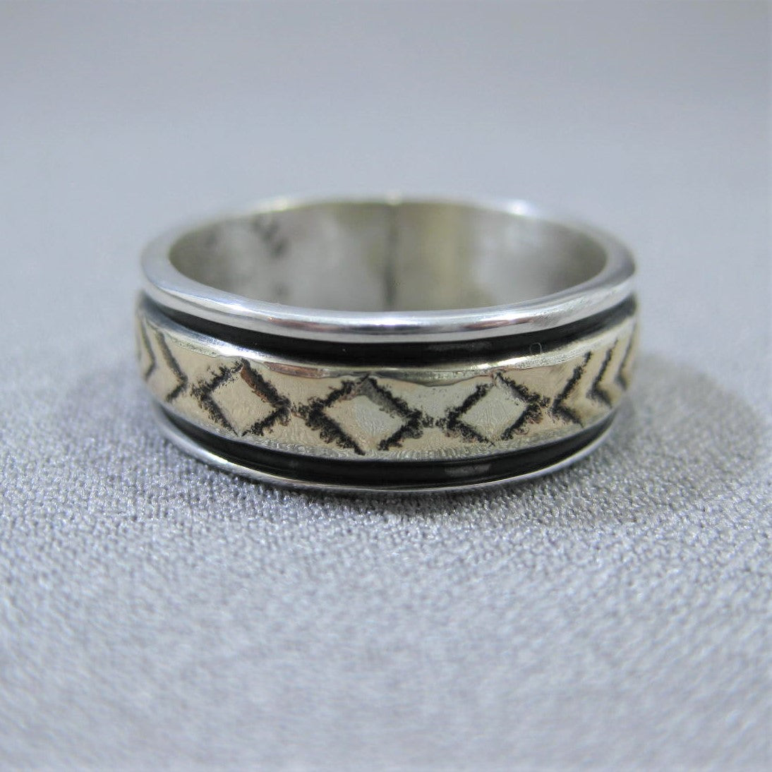 14k & Silver Ring by Bruce Morgan