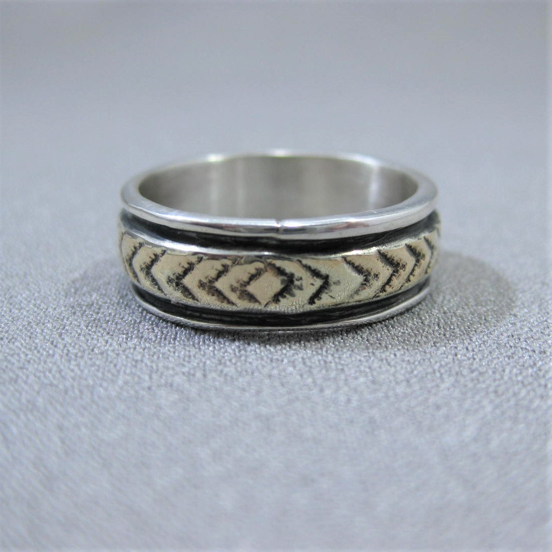 14k & Silver Ring by Bruce Morgan