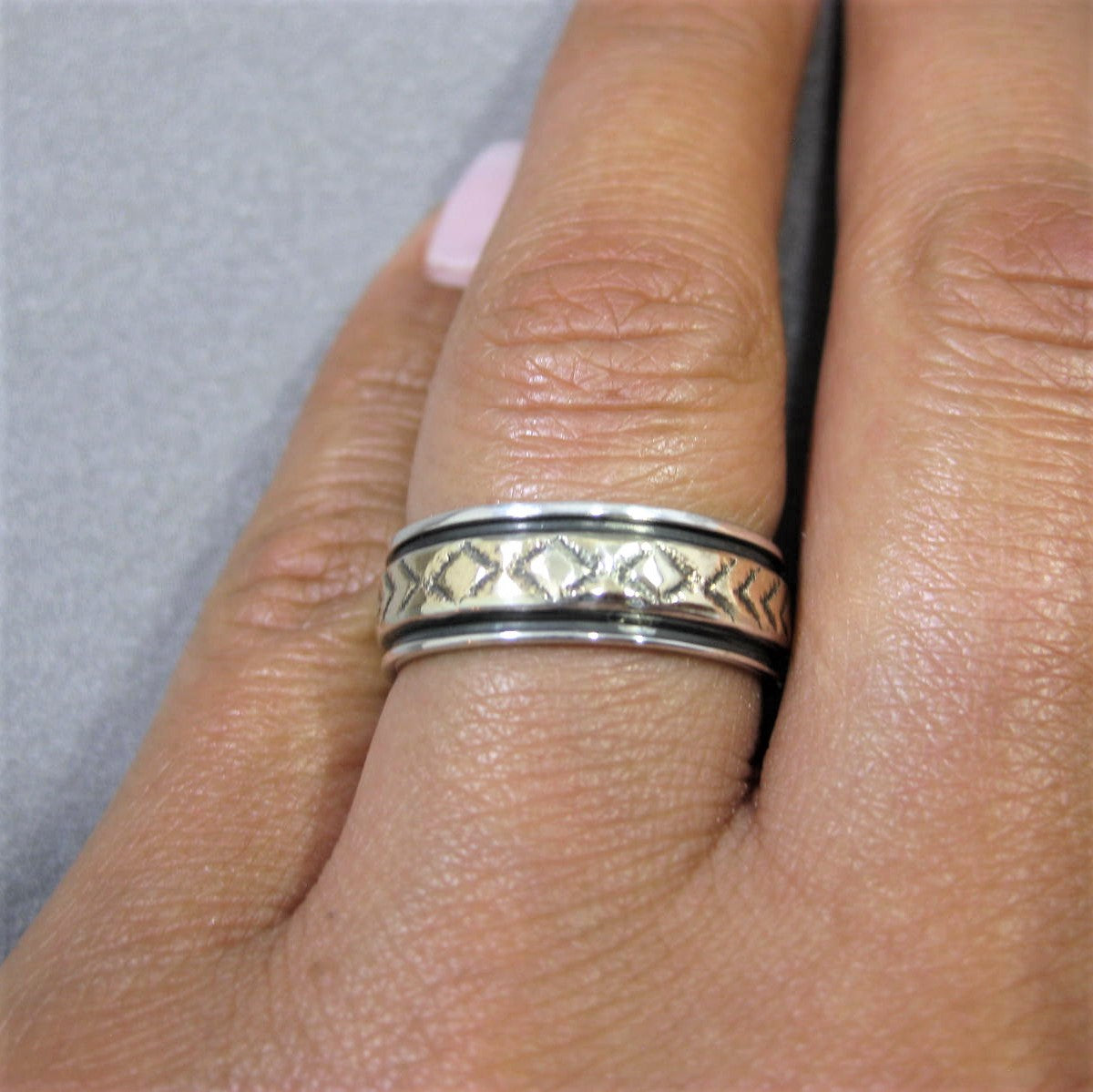 14k & Silver Ring by Bruce Morgan