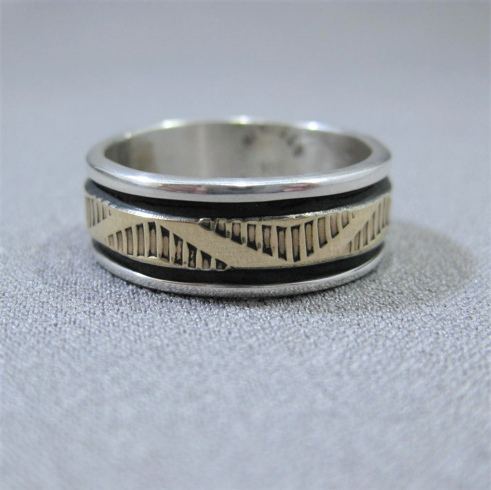 14K & Silver Ring by Bruce Morgan