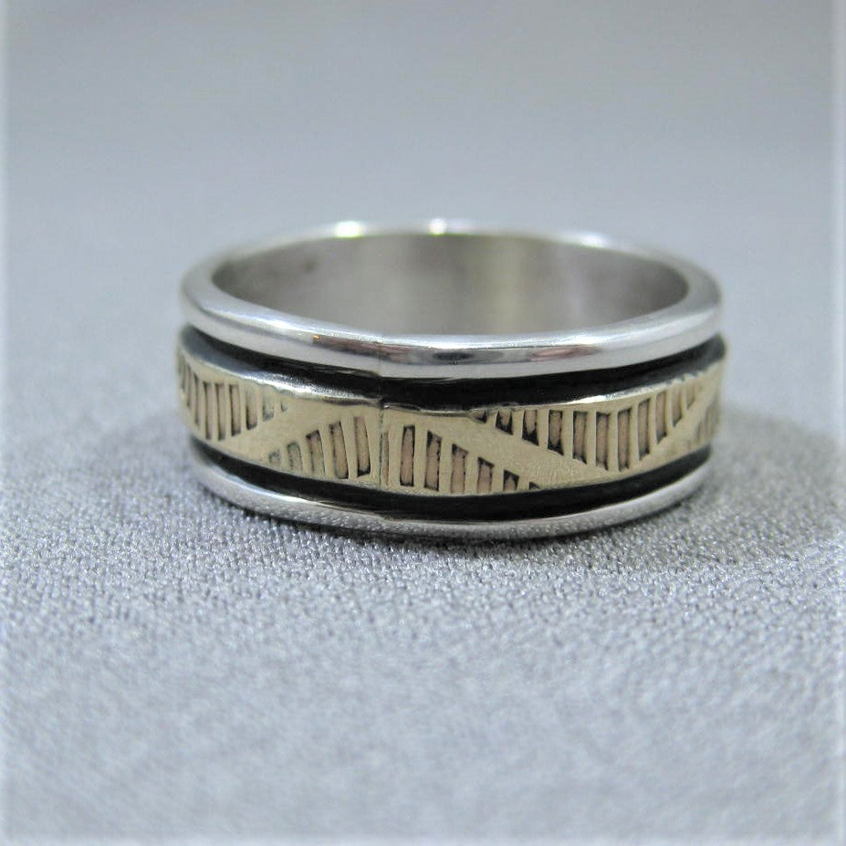 14K & Silver Ring by Bruce Morgan