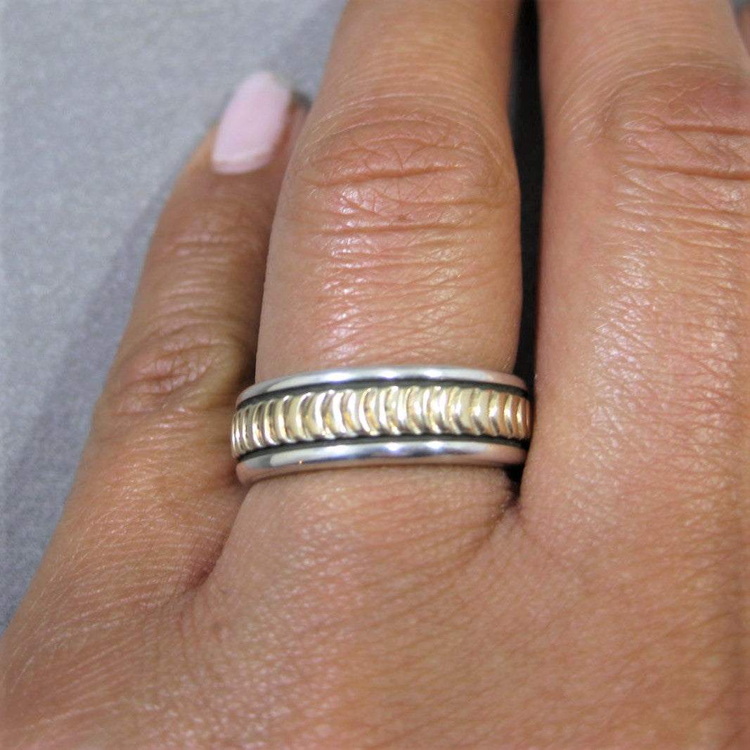 14K & Silver Ring by Bruce Morgan