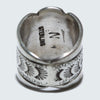 Silver ring by Navajo size 4