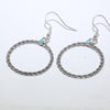 Turq Hoop Earrings by Navajo