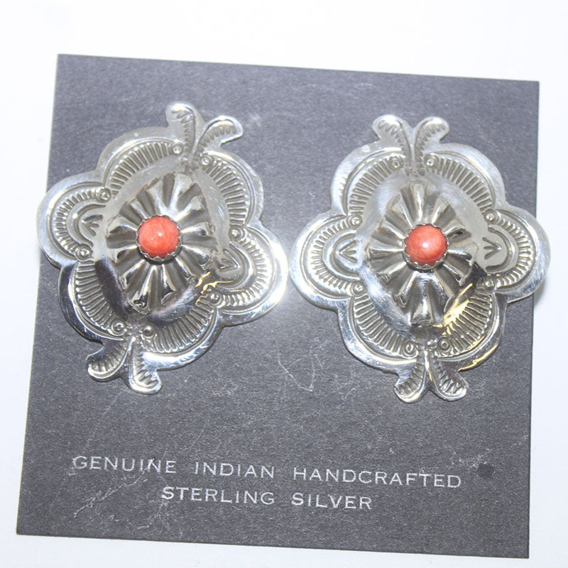 Concho Earrings by Navajo
