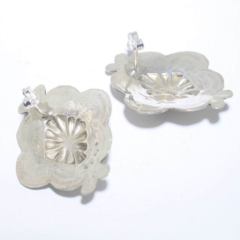 Concho Earrings by Navajo