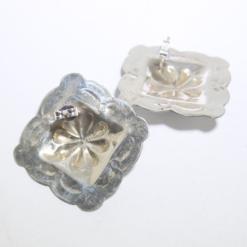 Concho Earrings by Navajo