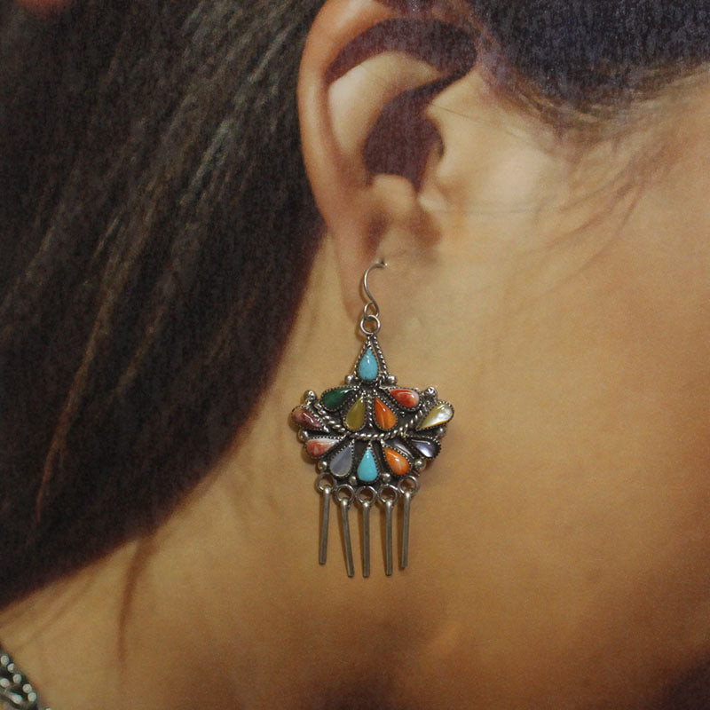 Cluster earrings by Phyllis Coonsis