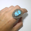 Morenci Turquoise Ring by Calvin Martinez Size 8.5