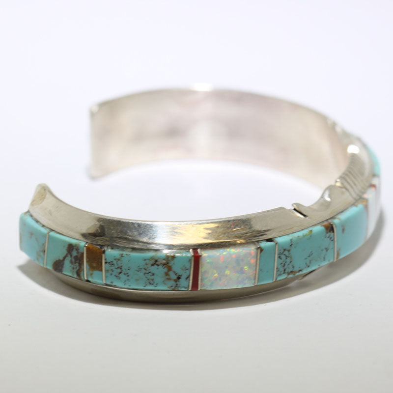 No. 8 Inlay Bracelet by Steve Francisco 5-1/4"