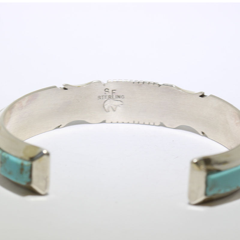 No. 8 Inlay Bracelet by Steve Francisco 5-1/4"