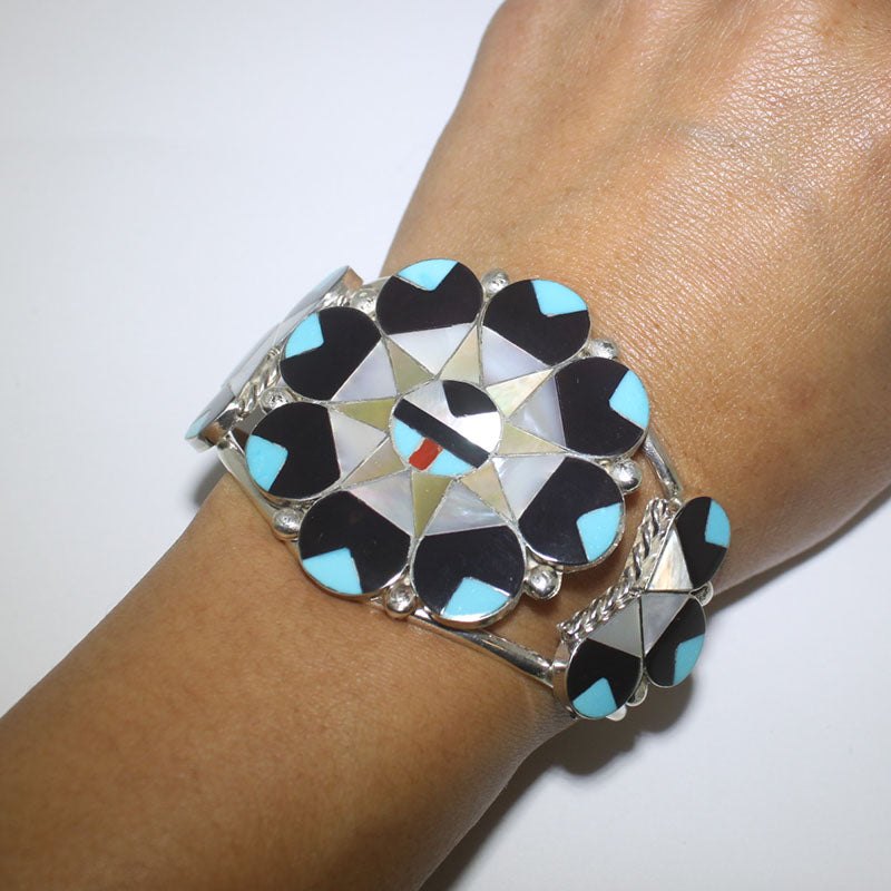 Inlay Bracelet by Zuni size 5-1/4"