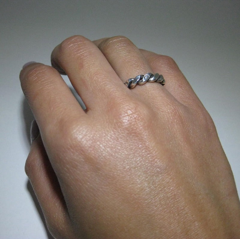 Stamp Silver Ring by Arnold Goodluck