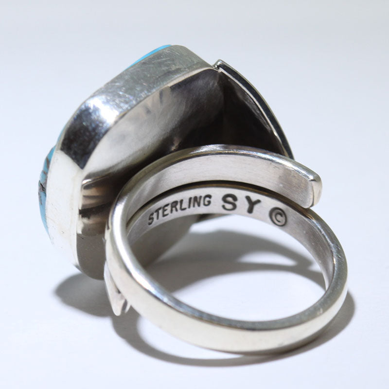 Blue Gem Ring by Steve Yellowhorse