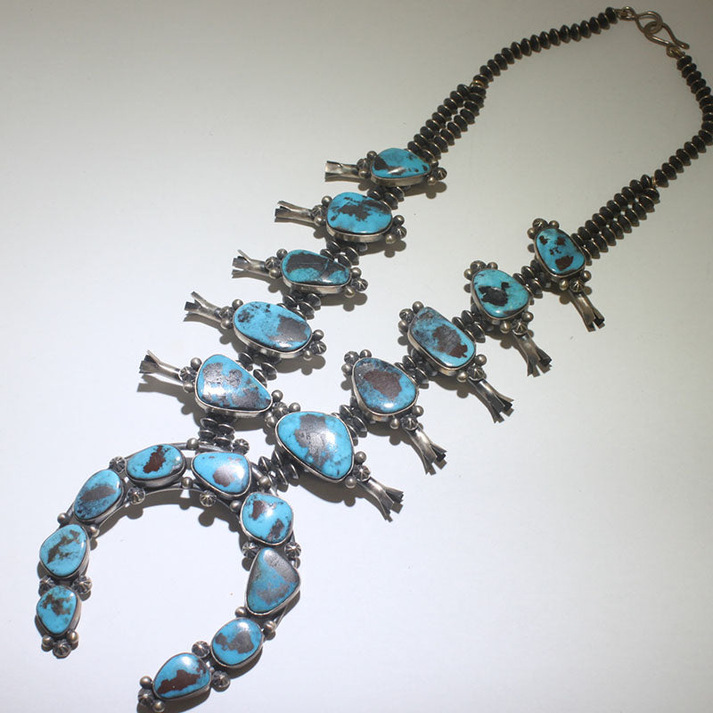 Natural Candelaria Squash blossom Necklace