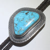Natural Morenci Turquoise Bolo Tie by Mark Antia