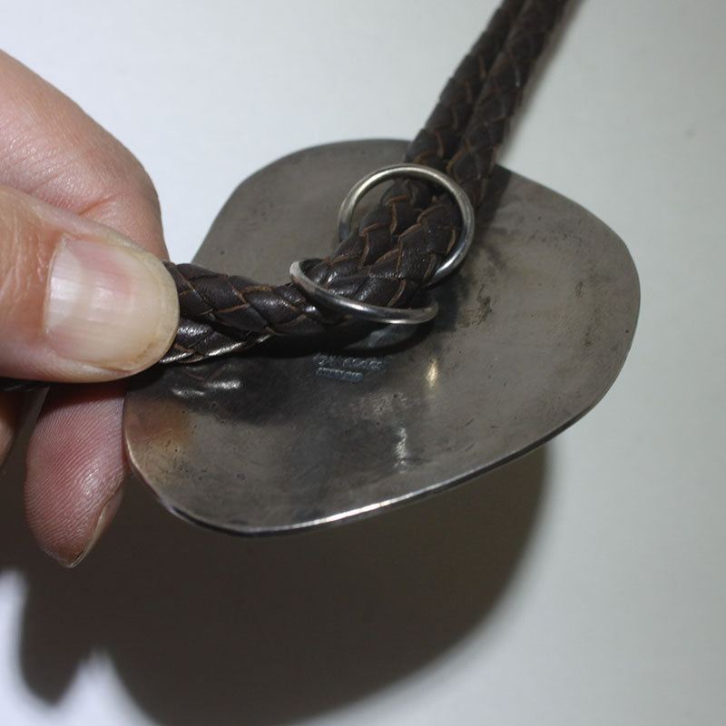 Natural Morenci Turquoise Bolo Tie by Mark Antia