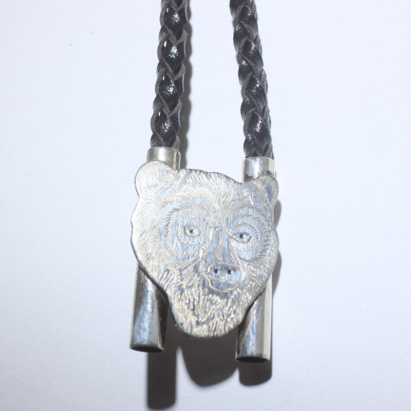 Bear Inlay Bolo Tie by Dale Edaakie