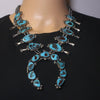 Natural Candelaria Squash blossom Necklace
