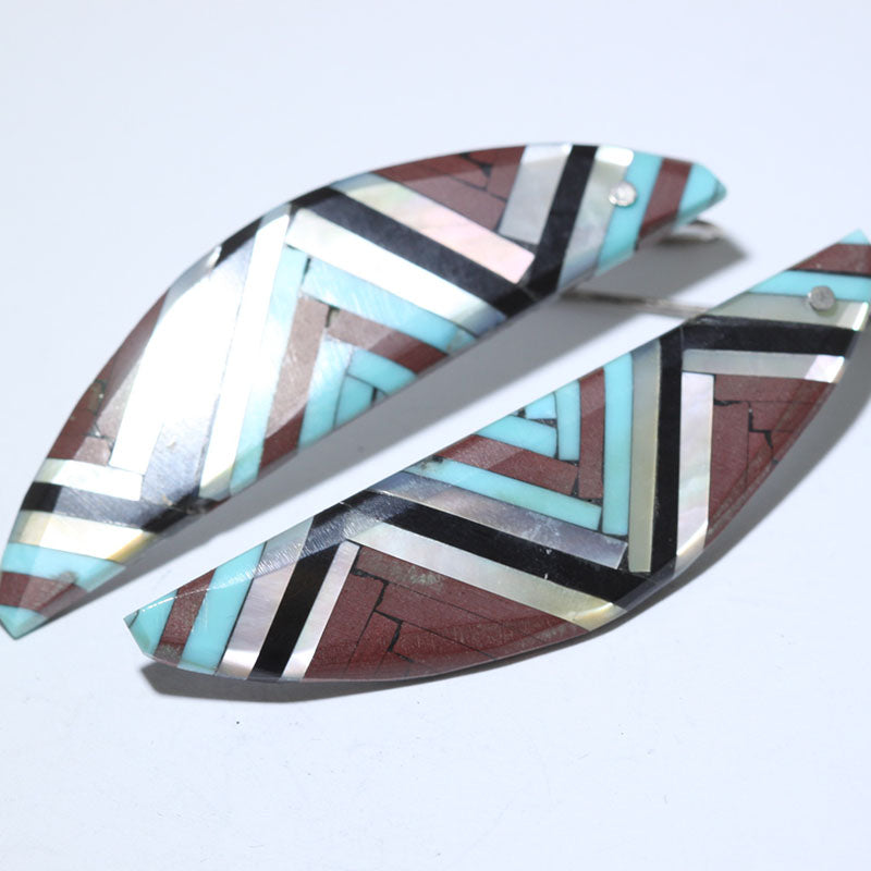 Inlay earring by Joe & Angie Reano