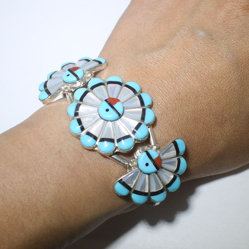 Inlay Bracelet by Wilton Niiha 5-1/4"