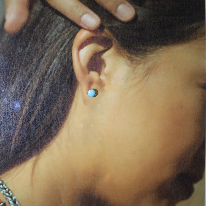 Turquoise post earring