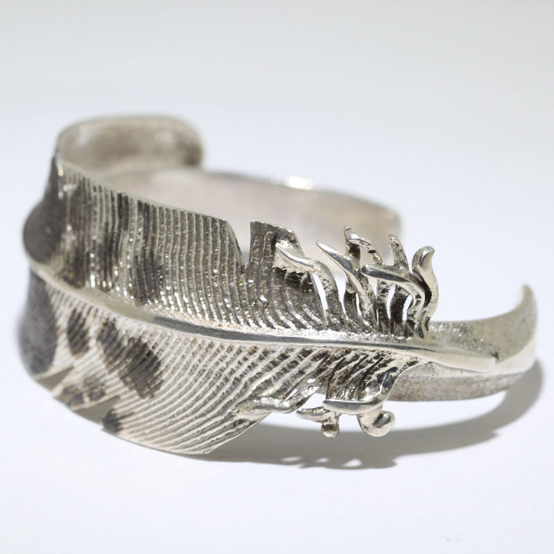 Silver Bracelet by Philander Begay 4-7/8