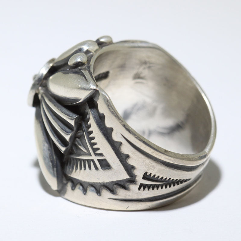 Hand Stamped Ring by Delbert Gordon Size 9.5