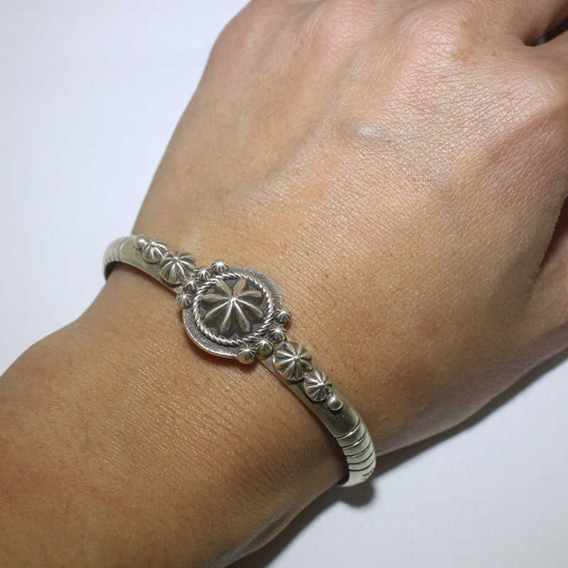 Silver Bracelet by Thomas Jim 5-1/8"