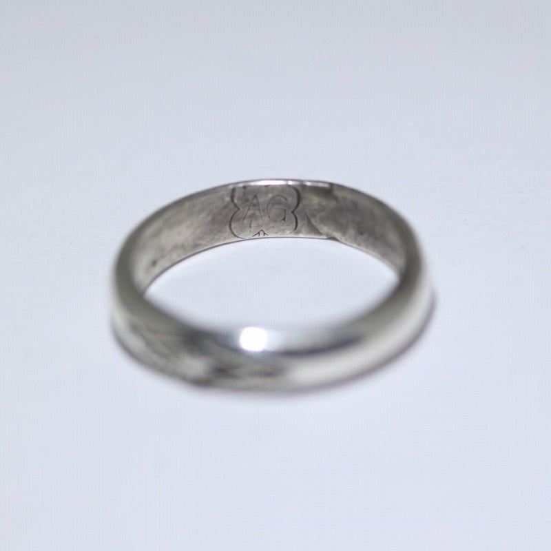 Stamp Silver Ring by Arnold Goodluck