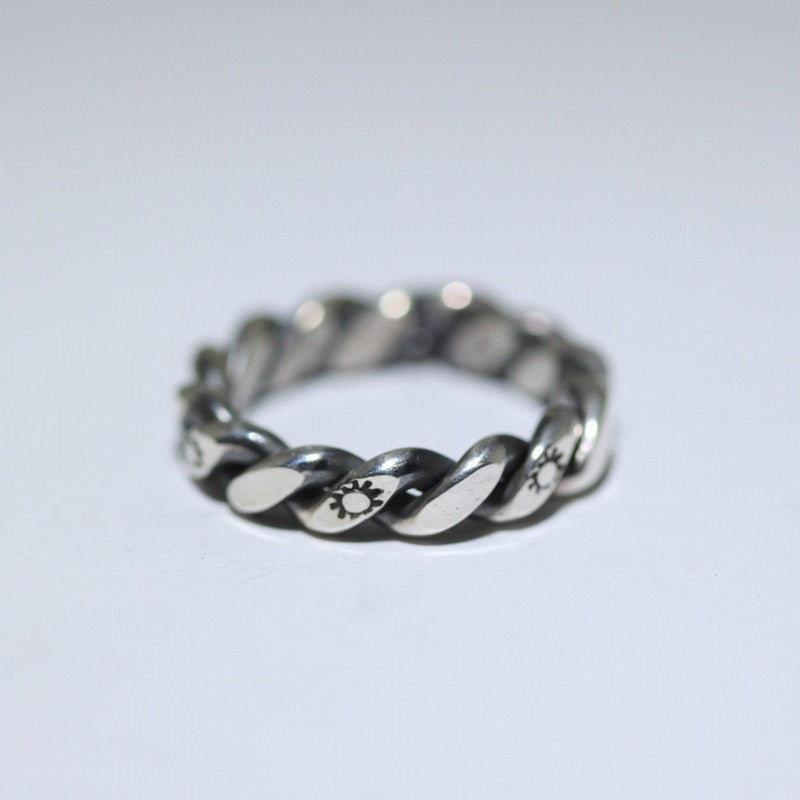 Stamp Silver Ring by Arnold Goodluck