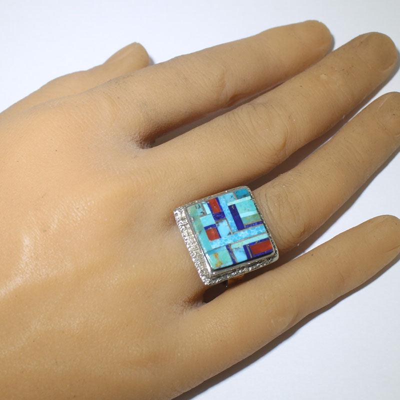 Inlay Ring by Patricia/Edward Becenti Size 10