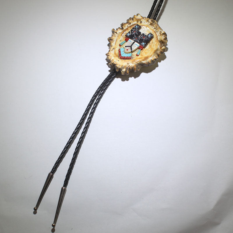 Zuni Kachina inlay bolo by Zuni