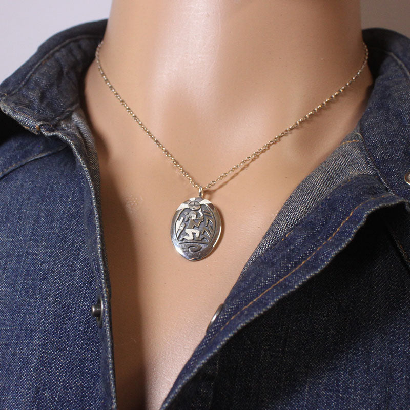 Silver Pendant by Sparks Masawytewa