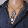 Turq Feather Pendant by Navajo