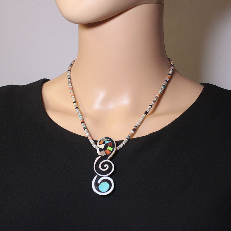 Heishi necklace by Mary Tafoya