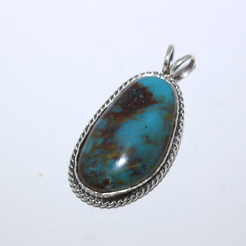 Stablized Kingman Silver Pendant