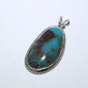 Stablized Kingman Silver Pendant