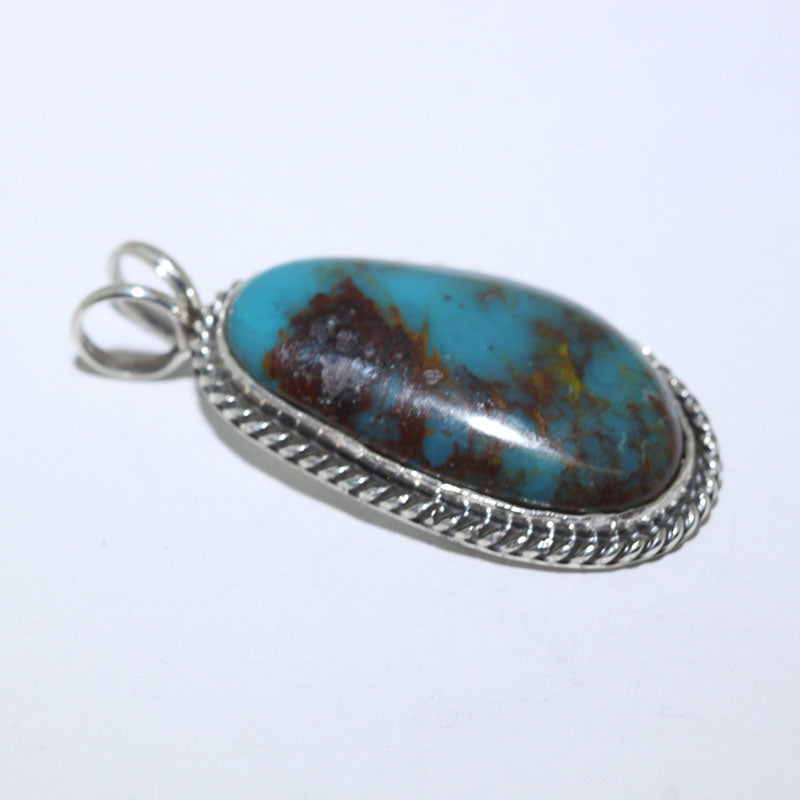 Stablized Kingman Silver Pendant