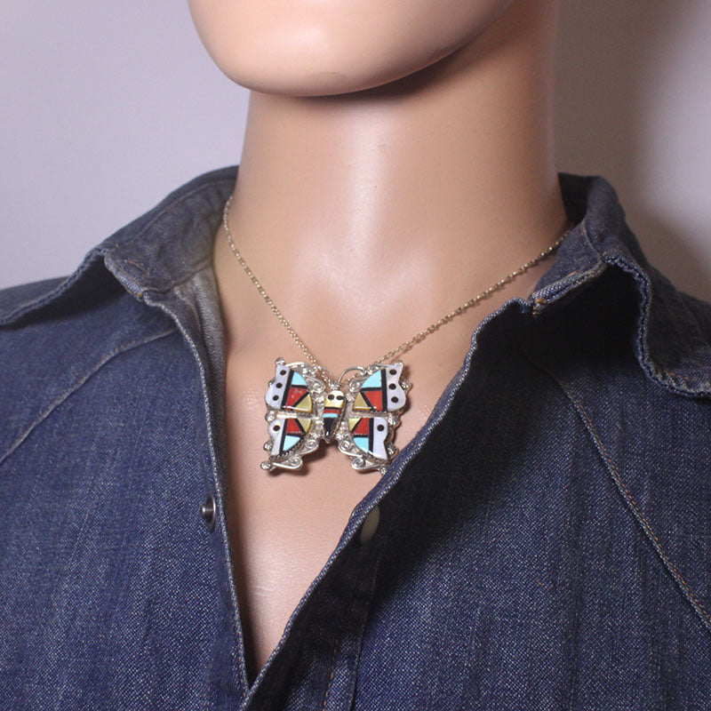 Inlay pendant by Zuni