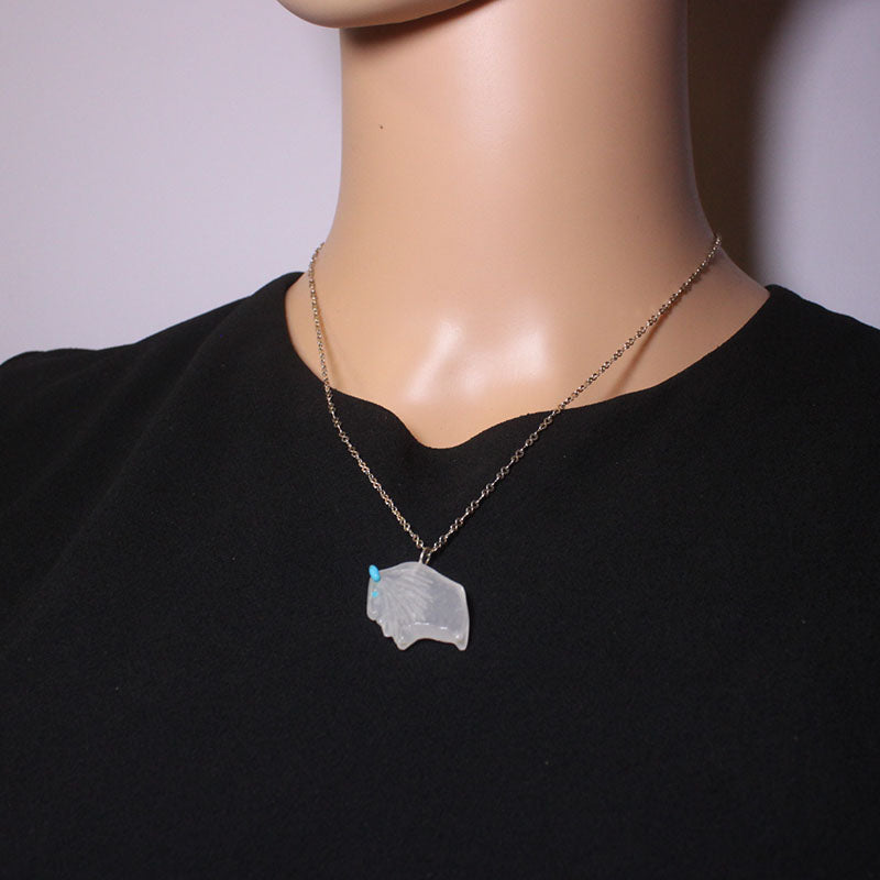 Buffalo pendant by Zuni