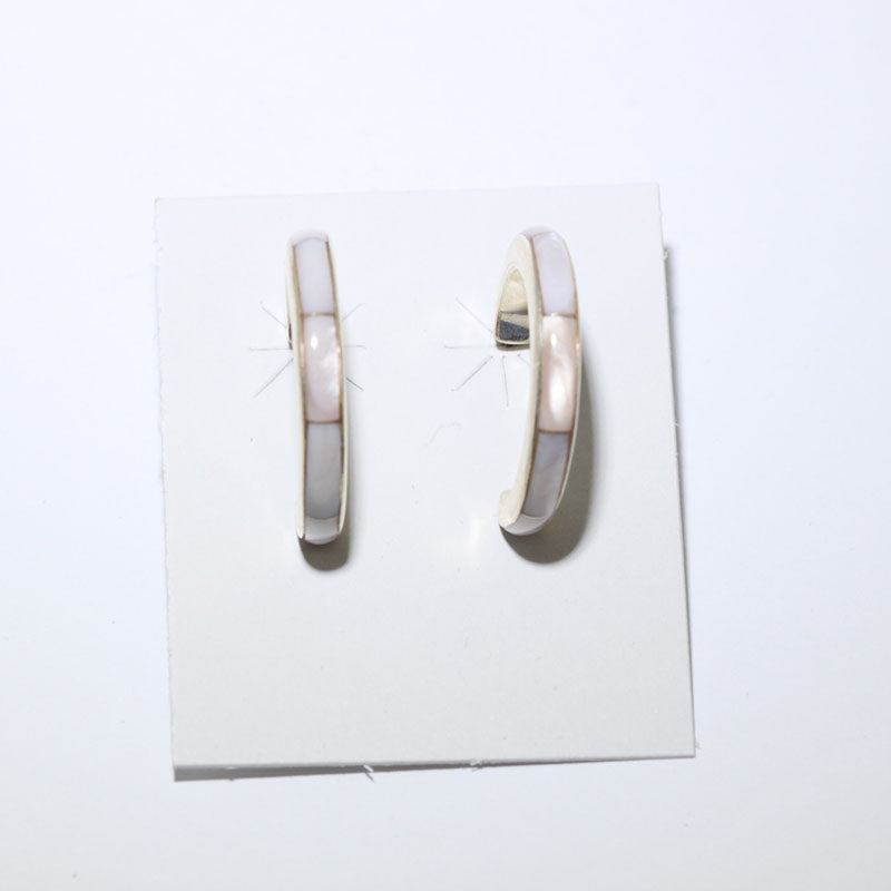 Inlay Silver Earring