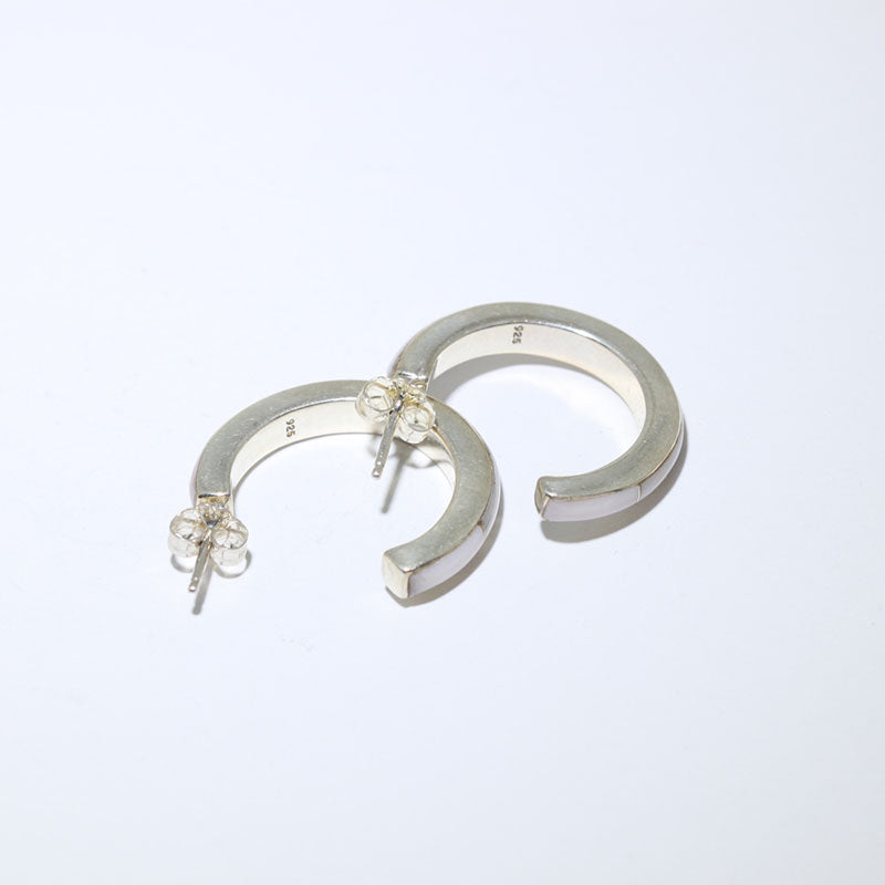 Inlay Silver Earring