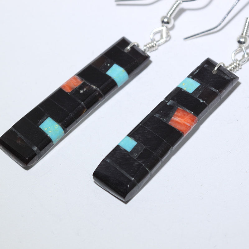 Santo Domingo earrings by Joe & Angie Reano