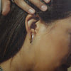 Inlay Silver Earring