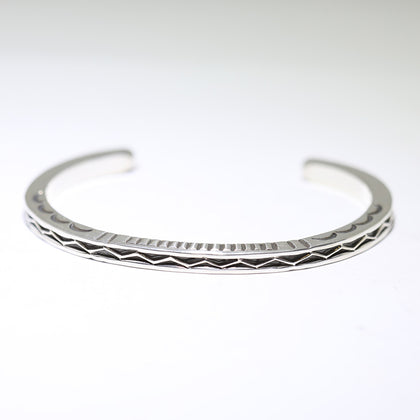 Silver Bracelet by Lyle Secatero 5