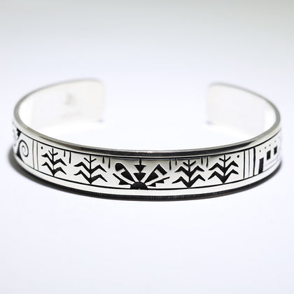 Silver Bracelet by Clifton Mowa 5-3/4