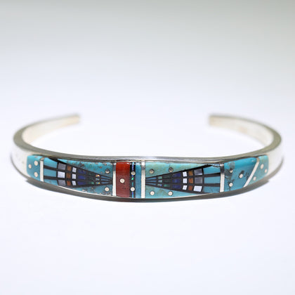 Inlay Bracelet by Erwin Tsosie 5-1/4